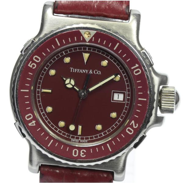 ティファニー　ダイバーズ　赤　Quartz　純正レザーベルト　稼働品 ティファニー ダイバーズ 赤 Quartz 純正レザーベルト 稼働品 2025年