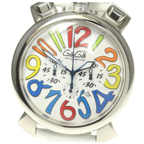 イ*ム様 ガガミラノ GaGa MILANO マヌアーレ48クロノグラフ クォー レンタル商品【MM48】GaGaMILANO マヌアーレ48 クロノグラフ