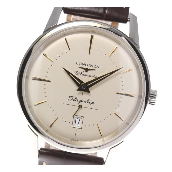 【美品稼働品】LONGINES フラッグシップ ロンジン デイト 腕時計 デイト フラッグシップ デイデイト オートマティック[L4.899.4.92.6