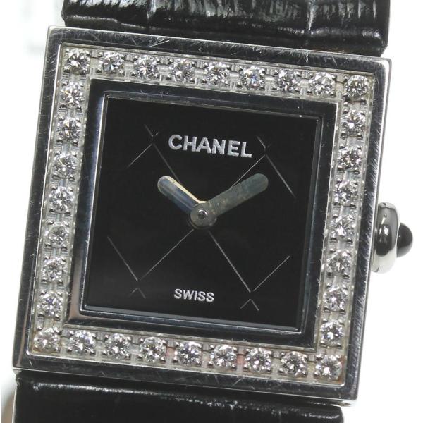 シャネル　マトラッセ　ダイヤ　クオーツ【OH済】 CHANEL（シャネル） 【CHANEL】シャネル マトラッセ ダイヤベゼル