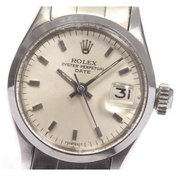 ロレックス オイスターパーペチュアルデイト 自動巻き【6516】【稼働品】 closer0510_593177