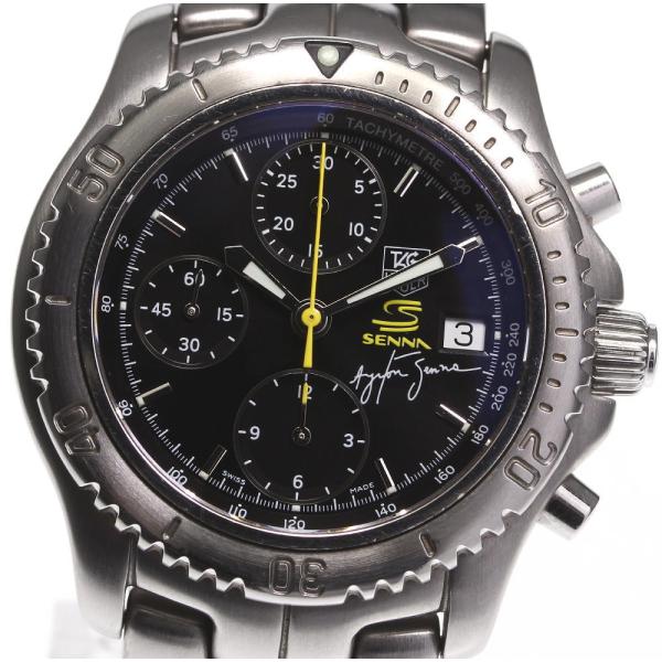 TAG HEUER タグホイヤー リンク クロノグラフ アイルトン・セナ限定モデル CT2115.BA0550 腕時計_x000D_
 ステンレス ブラック ブラック文字盤 メンズ【中古】 closer0510_599229