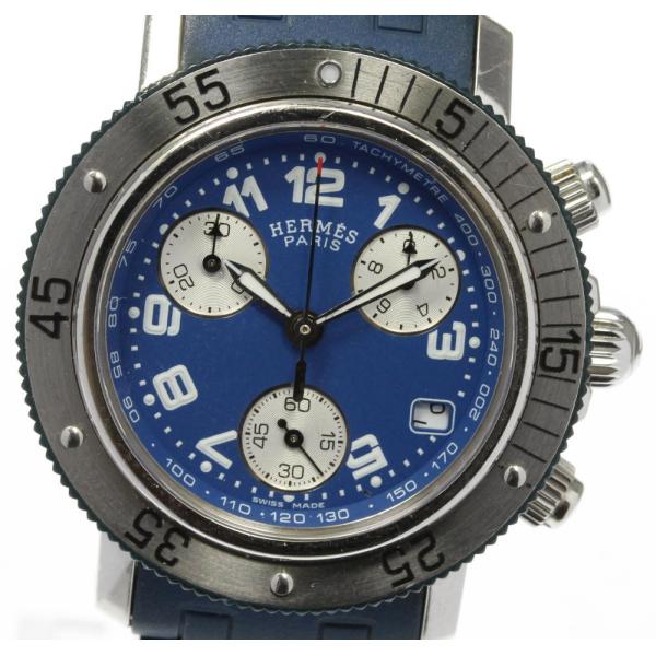 HERMES クリッパー クロノグラフ デイトクォーツ closer0510_605570