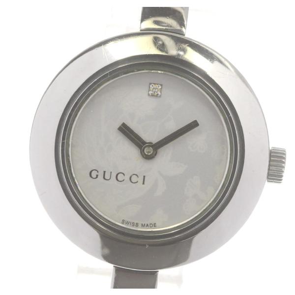 グッチ GUCCI フローラ 1Pダイヤ バングル レディース 腕時計 105 グッチ GUCCI フローラ 1Pダイヤ バングル レディース 腕時計 105