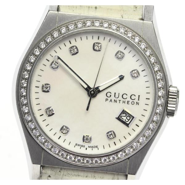 GUCCI（グッチ） 【GUCCI】グッチ パンテオン デイト 10Pダイヤ 115.4