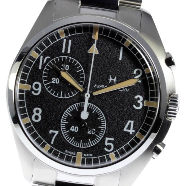 【美品】ハミルトン／カーキ パイロット クロノグラフ H765120／QZ HAMILTON △ ハミルトン H765120 カーキ パイロット クロノ