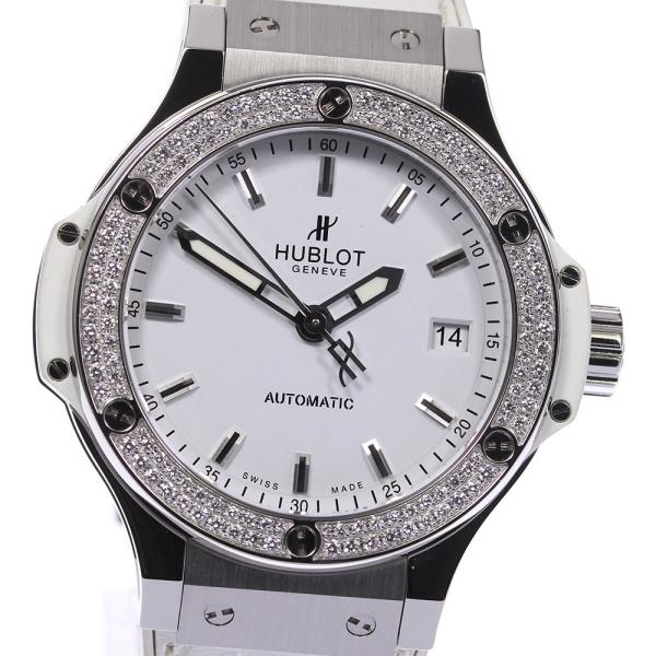 ウブロ HUBLOT ビッグバン 365 SE 2110 LR 1704 ラグ ベゼル ダイヤ ボーイズ 腕時計 ホワイト オートマ 自動巻き Bigbang VLP 90233560 closer0510_665305
