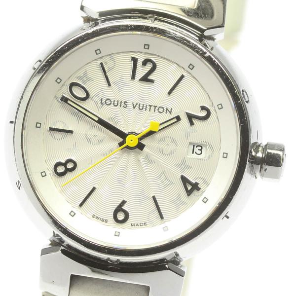 ルイヴィトン タンブール Q121K デイト レディース 腕時計 ブランド 美品 LOUIS VUITTON 【LOUIS VUITTON】ルイ・ヴィトン タンブール Q121K
