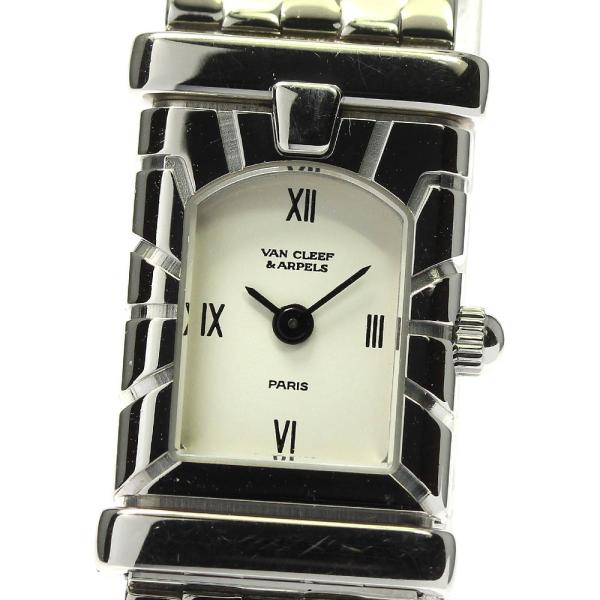 ヴァンクリーフ＆アーペル ファサード スクエア ブラック文字盤 腕時計 女性 closer0510_693152