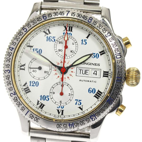 ロンジン リンドバーグ L2.618.5 デイデイトクロノグラフ 自動巻きメンズ LONGINES 【LONGINES】ロンジン リンドバーグ クロノグラフ