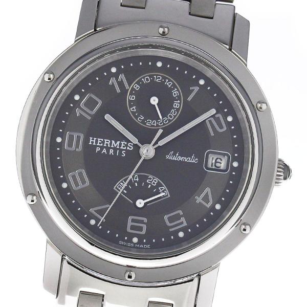★箱・保証書付き【HERMES】エルメス クリッパー パワーリザーブ CL2.810 自動巻き メンズ_699238【ev10】 closer0510_699238