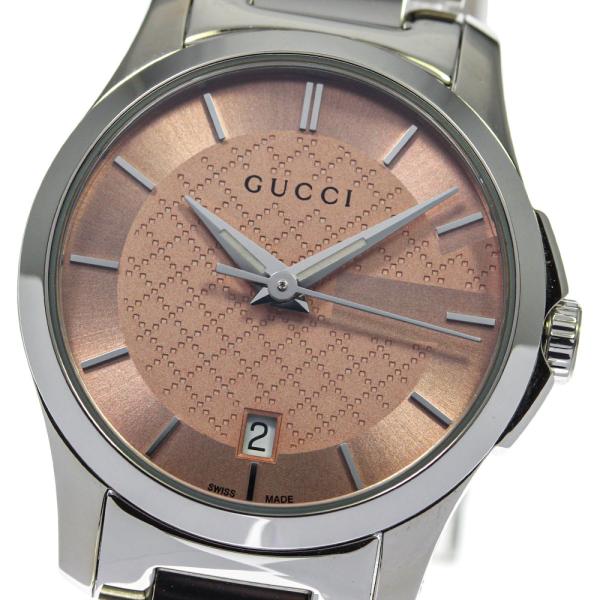 グッチ GUCCI YA126524 Gタイムレス デイト クォーツ GUCCI（グッチ） ☆美品☆箱・保証書付き【GUCCI】グッチ Gタイムレス
