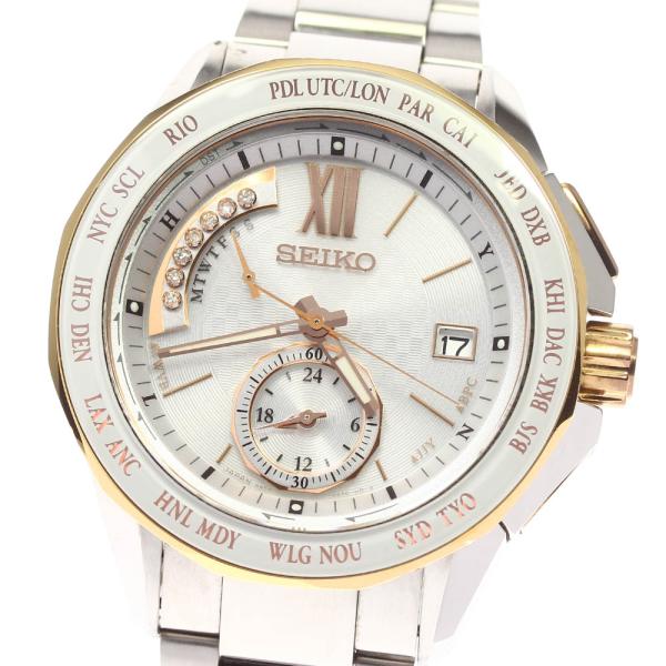 未使用級【100周年】セイコー ブライツ 腕時計 8B54-0AY0 7Pダイヤ closer0510_709305