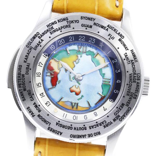 シェルマン Shellman 6880-T003699TA ワールドタイム・ミニッツリピーター クロワゾネダイアル クォーツ メンズ _879048 ☆内箱・保付き【Shellman】シェルマン ワールドタイム・ミニッツ