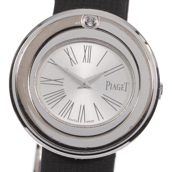 ★箱付き【PIAGET】ピアジェ ポセション K18WG 1Pダイヤ P10402 クォーツ レディース_712925【ev10】 PIAGET（ピアジェ） ☆箱付き【PIAGET】ピアジェ ポセション K18WG 1P