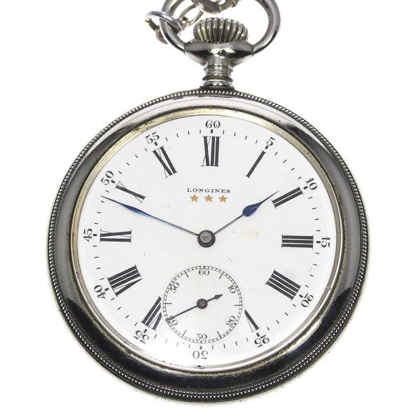 未使用/美品/ロンジン/LONGINES/懐中時計/スモールセコンド/手巻き式