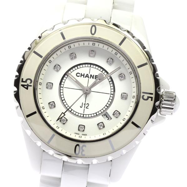 CHANEL 時計 保証書 H1628 H1628 CHANEL（シャネル） J12 白セラミック 12Pダイヤ 新品