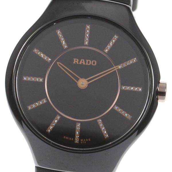 ☆極美品 ★箱・保証書付き【RADO】ラドー トゥルーシンライン インデックスダイヤ 420.0742.3 / R27742709 QZ レディース_723323 RADO（ラドー） ☆極美品 ☆箱・保証書付き【RADO】ラドー トゥルー