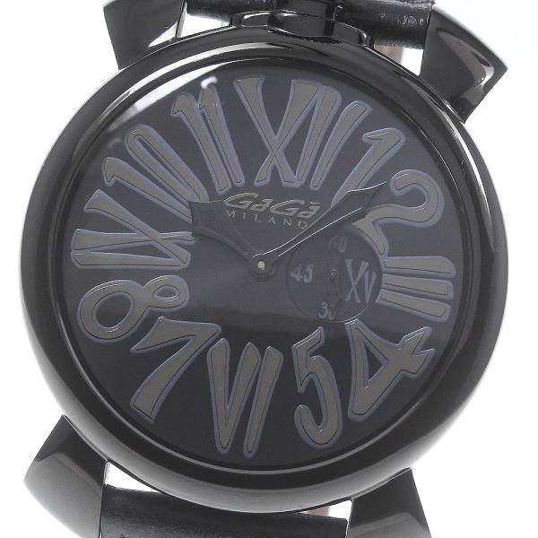 【美品】GagaMilano マヌアーレ46 スモセコ ゴールド　ガガミラノ GaGa MILANO（ガガミラノ） ☆保証書付き【GaGa MILANO】ガガミラノ
