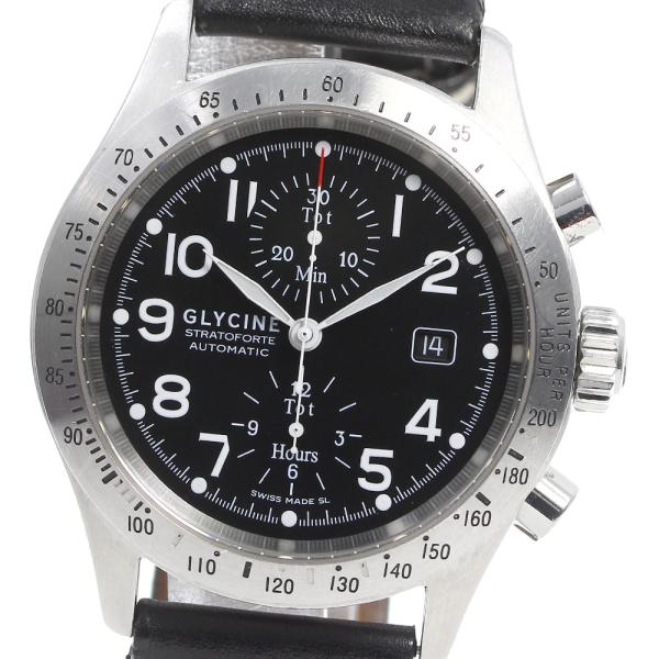 GLYCINE グリシン 手巻き クロノグラフ 良品 closer0510_733744