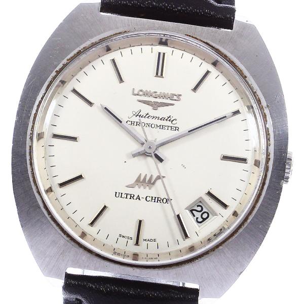 ロンジンLONGINESウルトラクロン K18YG 750デイト自動巻きメンズ