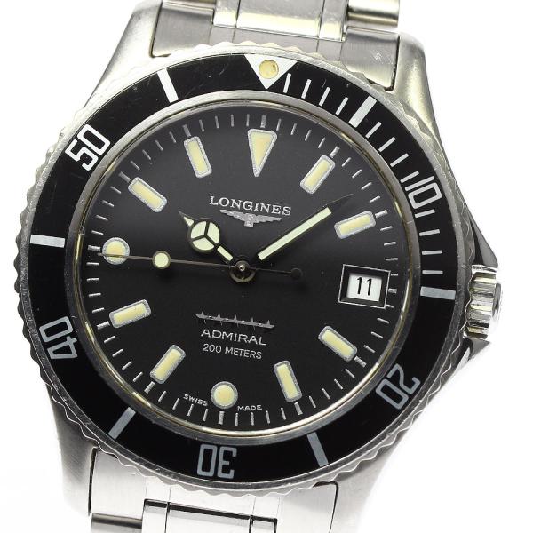 ☆訳あり 【LONGINES】ロンジン アドミラル ダイバー デイト L3.502.4 自動巻き メンズ_737583 closer0510_737583
