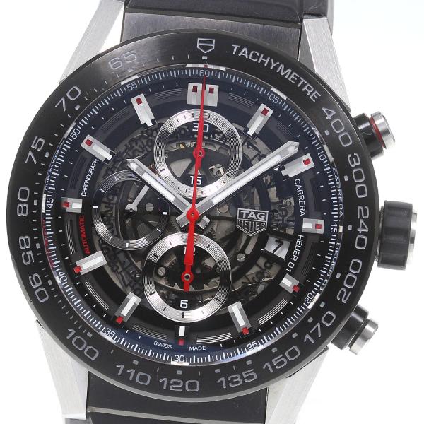 訳あり タグホイヤー TAG HEUER CAR2A1Z-0 カレラ キャリバーホイヤー01 クロノグラフ デイト 自動巻き メンズ 箱・保証書付き_792949 TAG HEUER（タグ・ホイヤー） TAG HEUER CAR2A1Z カレラ キャリバー