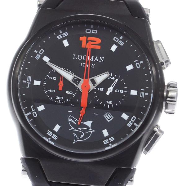 ロックマン LOCMAN 555 マーレ デイト クロノグラフ クォーツ メンズ 美品 保証書付き_742767 LOCMAN（ロックマン） LOCMAN 555 マーレ デイト クロノグラフ