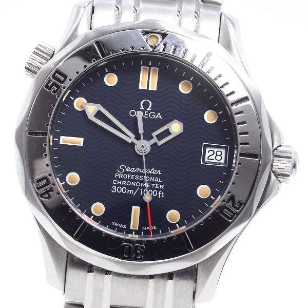 ベルト訳あり オメガ OMEGA 2552.80 シーマスター300 デイト 自動巻き ボーイズ _744804 OMEGA（オメガ） ベルト訳あり OMEGA 2552.80 シーマスター300 デイト