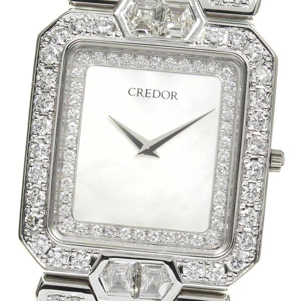 美品【稼働品】SEIKO　セイコー　クレドール　2F70　ホワイト　スクエア SEIKO（セイコー） SEIKO 2F70-5900 クレドール K18WG スクエア