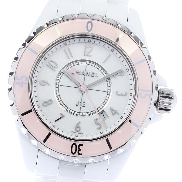 CHANEL シャネル H4467 J12 ソフトピンク 白セラミック 世界限定1200本