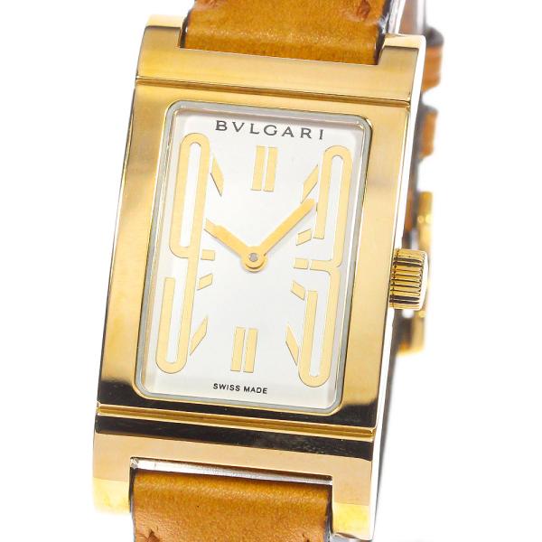 BVLGARI ブルガリ RT39G レッタンゴロ K18YG クォーツ レディース  