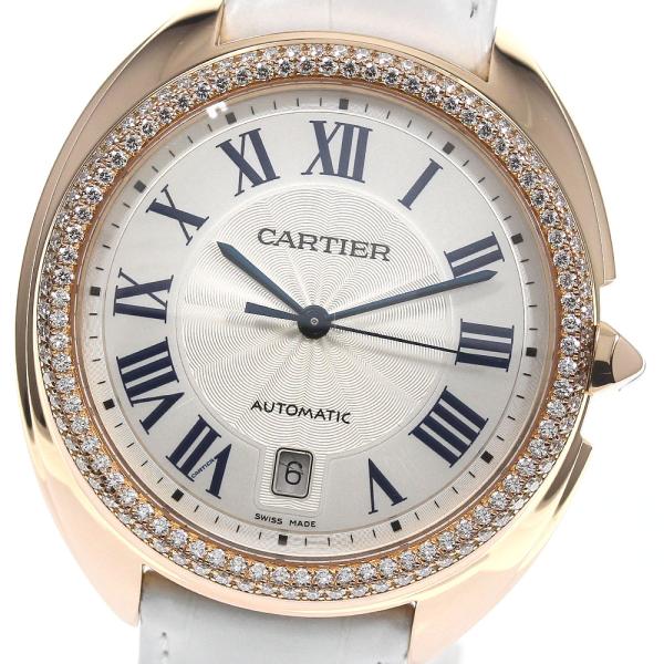 カルティエ CARTIER WJCL0012 クレ ドゥ カルティエ 40ｍｍ K18PG ダイヤベゼル 自動巻き メンズ 美品 _757024 Cartier（カルティエ） CARTIER WJCL0012 クレ ドゥ 40mm K18PG