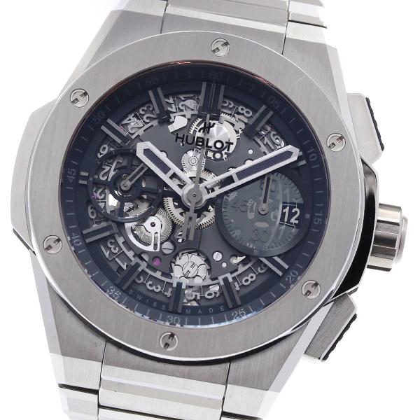 ウブロ HUBLOT 451.NX.1140.NX.YOS ビッグバン インテグレーテッド チタニウム 自動巻き メンズ 美品 保証書付き_759781 HUBLOT（ウブロ） HUBLOT 451.NX.1140.NX.YOS ビッグバン インテグレー