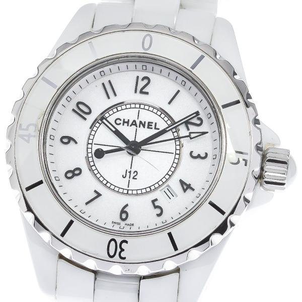 ベルト訳あり シャネル CHANEL H0968 J12 33ｍｍ 白セラミック デイト クォーツ レディース _762444 CHANEL（シャネル） ベルト訳あり CHANEL H0968 J12 33mm 白