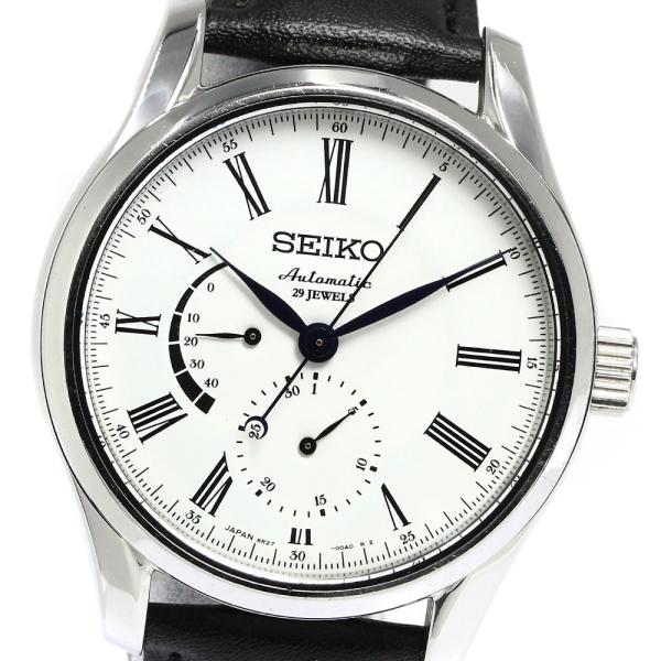 セイコー SEIKO SARW011/6R27-00F0 プレザージュ パワーリザーブ 琺瑯ダイヤル 自動巻き メンズ _764015