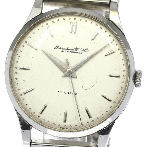 と*し様 オールドインター　IWC シャフハウゼン　シルバー 自動巻き 腕時計 IWC/オールドインター/シャフハウゼン寄り目デイト/バレット