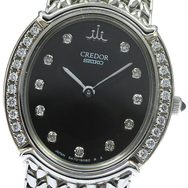 セイコー SEIKO GSWE981/5A70-3010 クレドール K18WG ベゼルサイドダイヤ 11P クォーツ レディース _784409 SEIKO（セイコー） SEIKO GSWE981/5A70-3010 クレドール K18WGベゼル