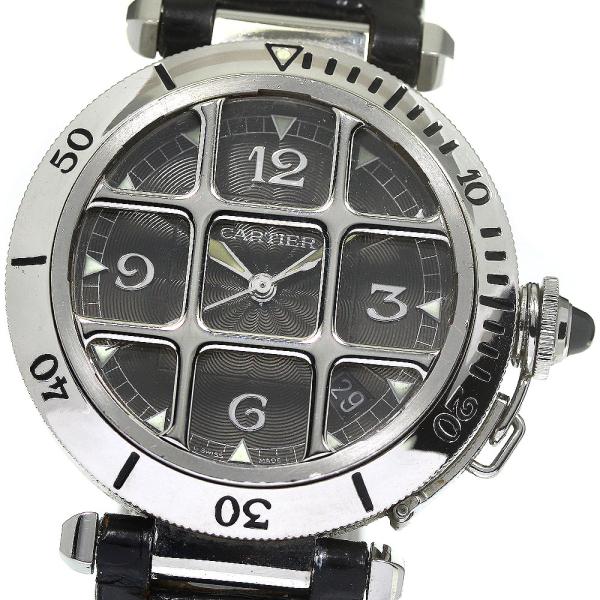 ベルト訳あり カルティエ CARTIER W310625 パシャ グリッド 38mm デイト 自動巻き メンズ 保証書付き_765914 Cartier（カルティエ） ベルト訳あり CARTIER W310625 パシャ グリッド