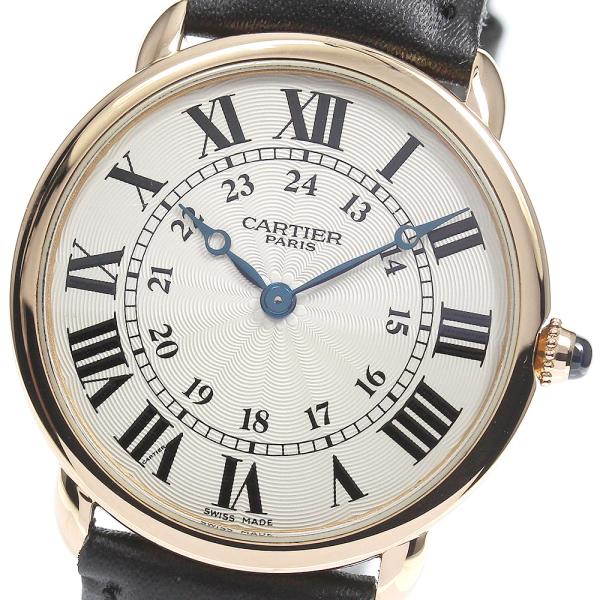 カルティエ ロンドルイカルティエK18PG【美品】 Cartier（カルティエ） CARTIER W1538051 ロンド ルイ K18PG 手巻き