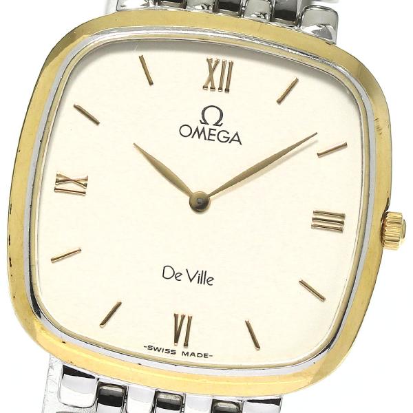 OMEGA De Ville オメガ　デビル　スクエア　メンズ クォーツ オメガ OMEGA デビル スクエア クォーツ メンズ シルバー 不動品