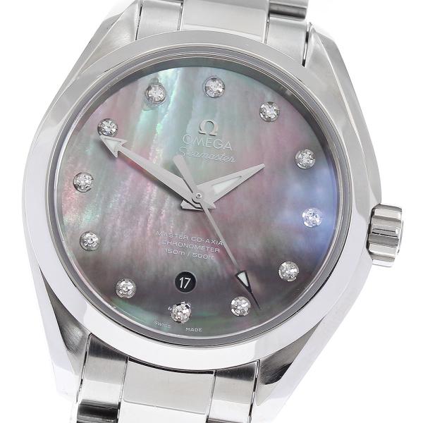 オメガ OMEGA 231.10.34.20.57.001 シーマスター アクアテラ コーアクシャル 12Pダイヤ 自動巻き レディース 美品 保証書付き_767790 OMEGA（オメガ） OMEGA 231.10.34.20.57.001 シーマスター アクアテラ