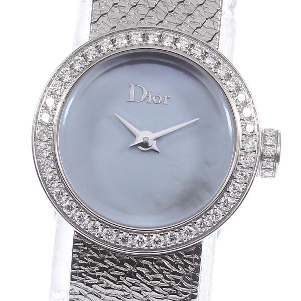 ディオール Dior CD040110-J ラ ディ ドゥ ディオール サテン ダイヤベゼル クォーツ レディース _873125【ev10】 ディオール Dior CD040110-J ラ ディ ドゥ サテン ダイヤベゼル