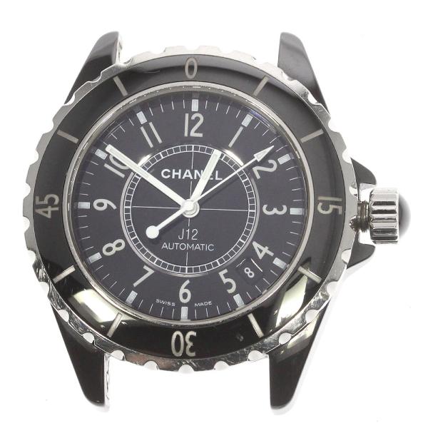 訳あり シャネル CHANEL H0684 J12 黒セラミック 38MM ヘッド 自動巻き 