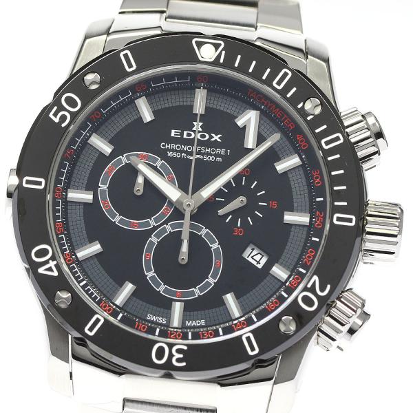 エドックス EDOX 01114-3M-NIN クロノオフショア1 クォーツ メンズ 良品 箱・保証書付き_785489 EDOX（エドックス） EDOX 01114-3M-NIN クロノオフショア1 クォーツ