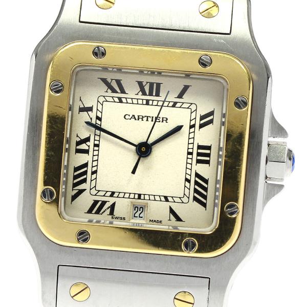 ベルトジャンク カルティエ CARTIER W20011C4 サントスガルベ LM YGコンビ クォーツ メンズ _790869【ev10】 Cartier（カルティエ） ベルトジャンク CARTIER W20011C4 サントス
