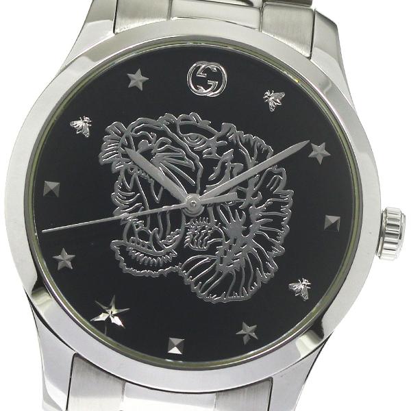 ちかさん専用　大幅値下げ【美品】GUCCI 時計 ブラック 125.4 GUCCI グッチ 126.4/YA1264125 Gタイムレス クォーツ メンズ 美