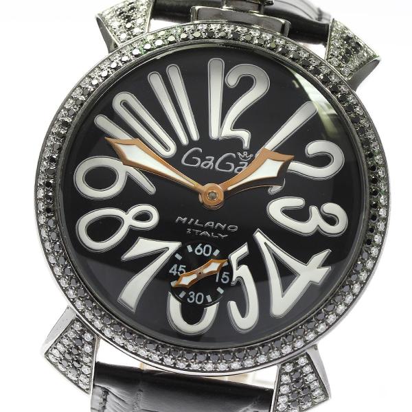 ガガミラノ マヌアーレの48mmブラック GAGAMILANO ガガミラノ GaGa MILANO マヌアーレ48MM メンズ 時計