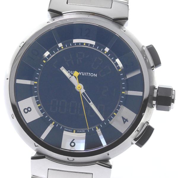 ルイ・ヴィトン LOUIS VUITTON Q118F タンブール インブラック クォーツ メンズ _791639 closer0510_791639