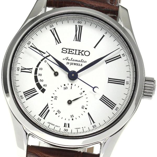 セイコー SEIKO SARW011/6R27-00F0 プレザージュ パワーリザーブ 琺瑯ダイヤル 自動巻き メンズ _798531